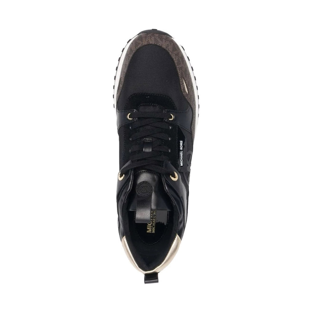 Michael Kors womens Black theo trainer | Vilbury London