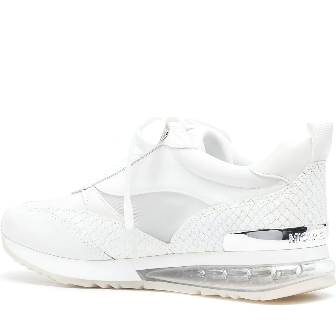 Michael Kors womens optic white allie stride extreme tariner trainers | Vilbury London