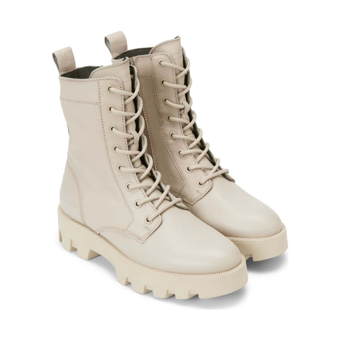 Marc O'Polo womens light taupe casual closed booties | Vilbury London