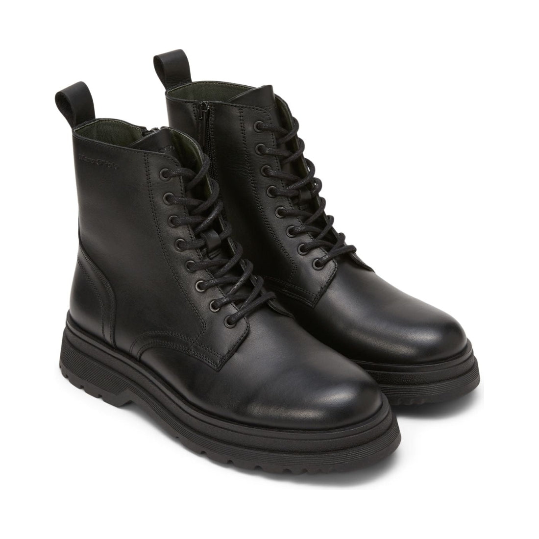 Marc O'Polo mens black casual closed booties | Vilbury London