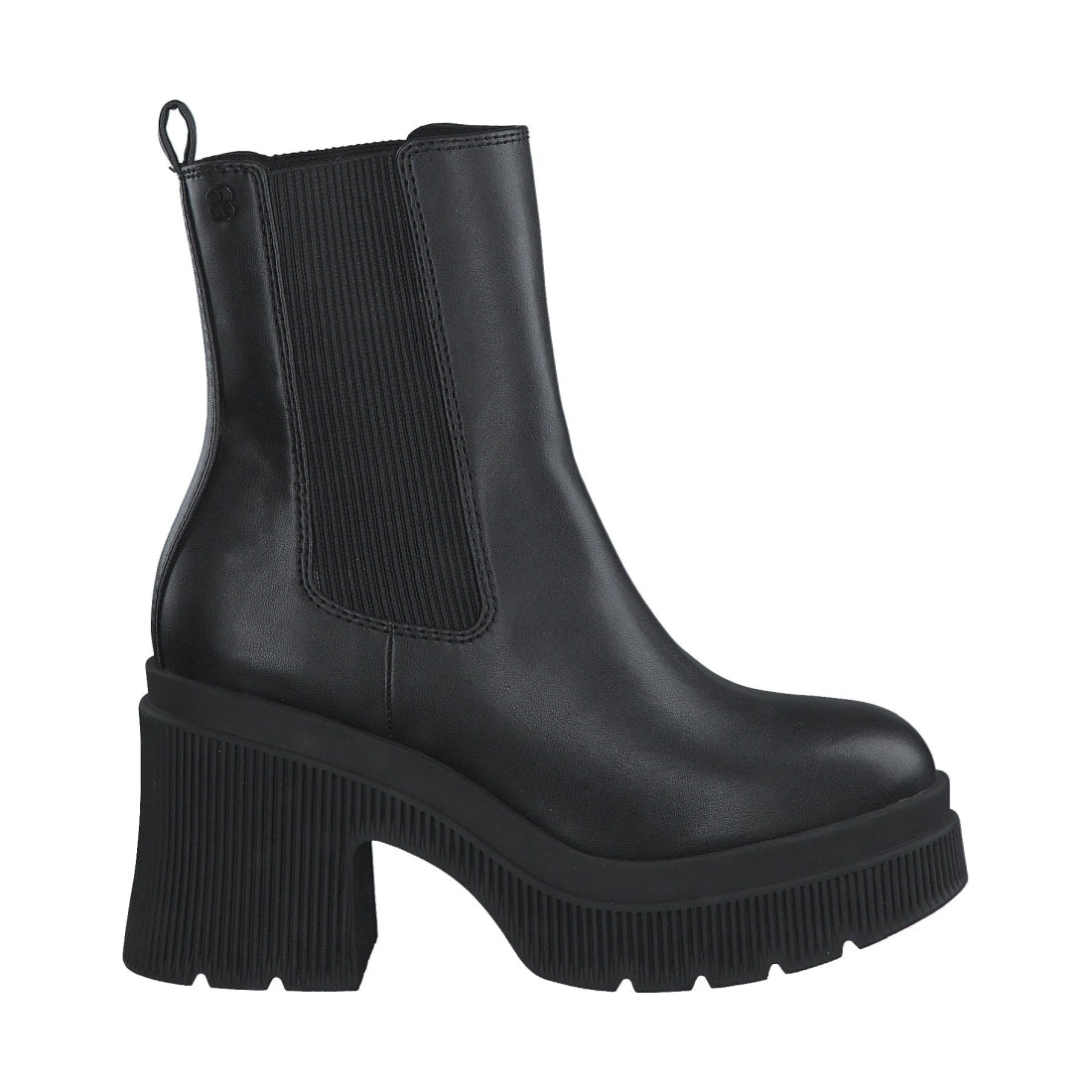 s.Oliver womens black casual closed booties | Vilbury London