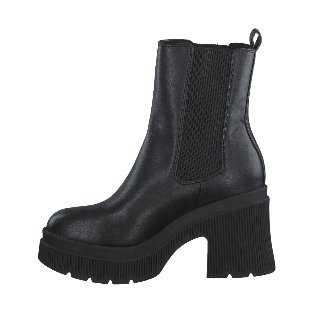 s.Oliver womens black casual closed booties | Vilbury London