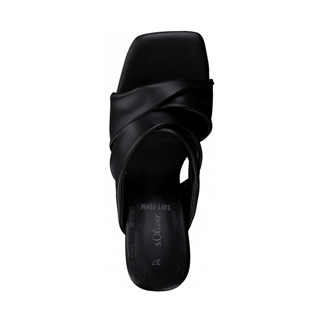 s.Oliver Womens black elegant open sandals | Vilbury London