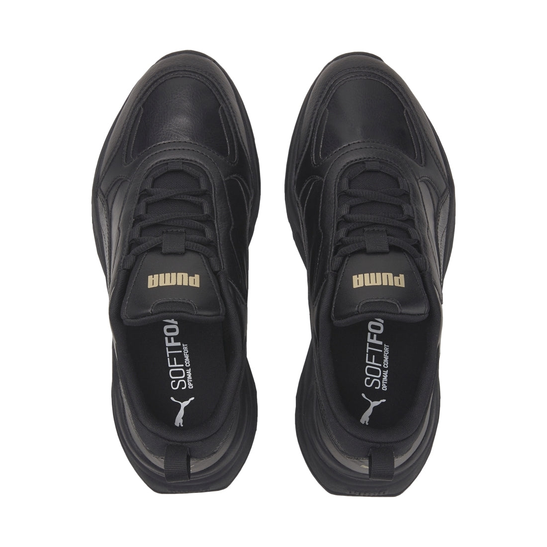 Puma Womens Black Team Gold cassia sl shoes | Vilbury London