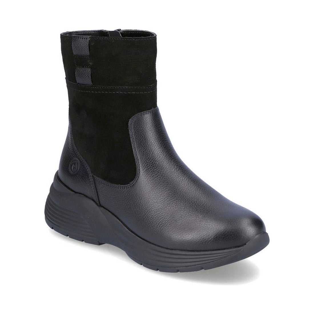 Remonte womens black casual closed booties | Vilbury London
