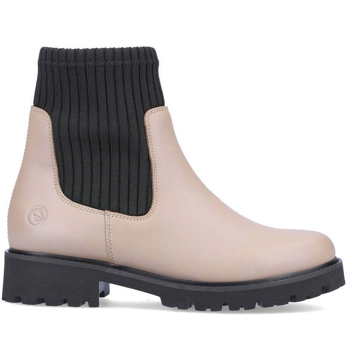Remonte womens beige casual closed booties | Vilbury London