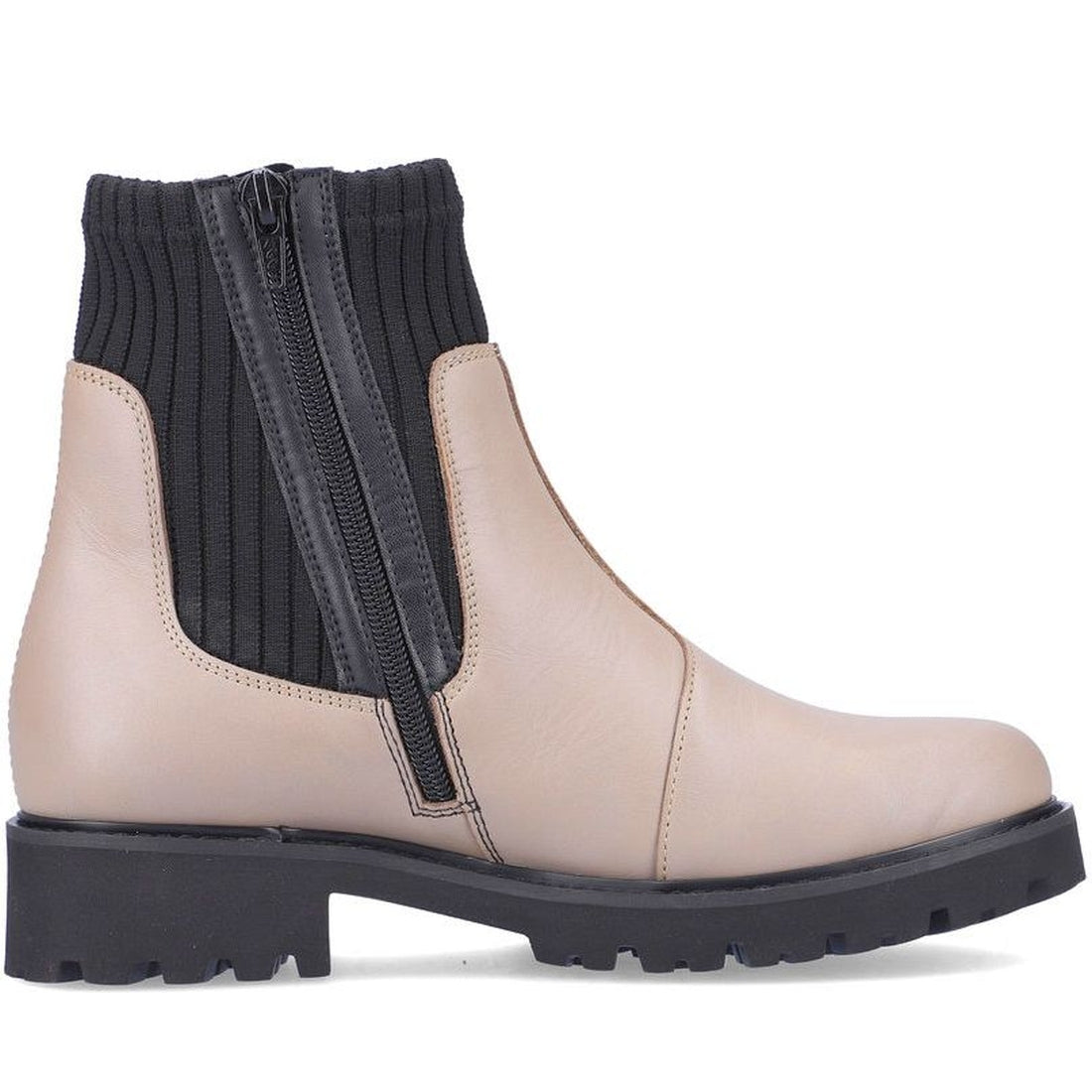 Remonte womens beige casual closed booties | Vilbury London