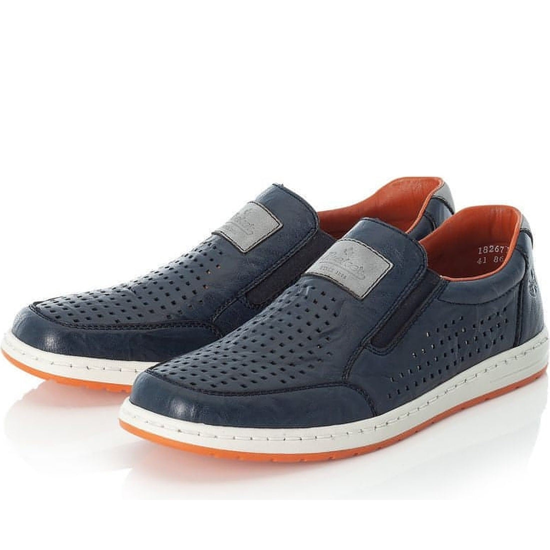 Rieker mens blue casual closed sport shoe | Vilbury London