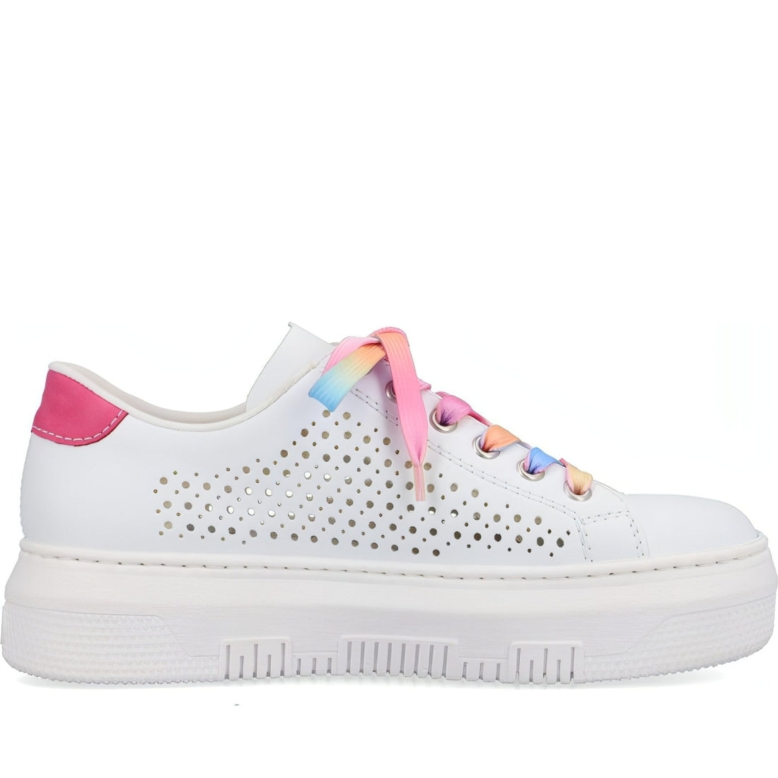 Rieker womens white casual closed sport shoe | Vilbury London