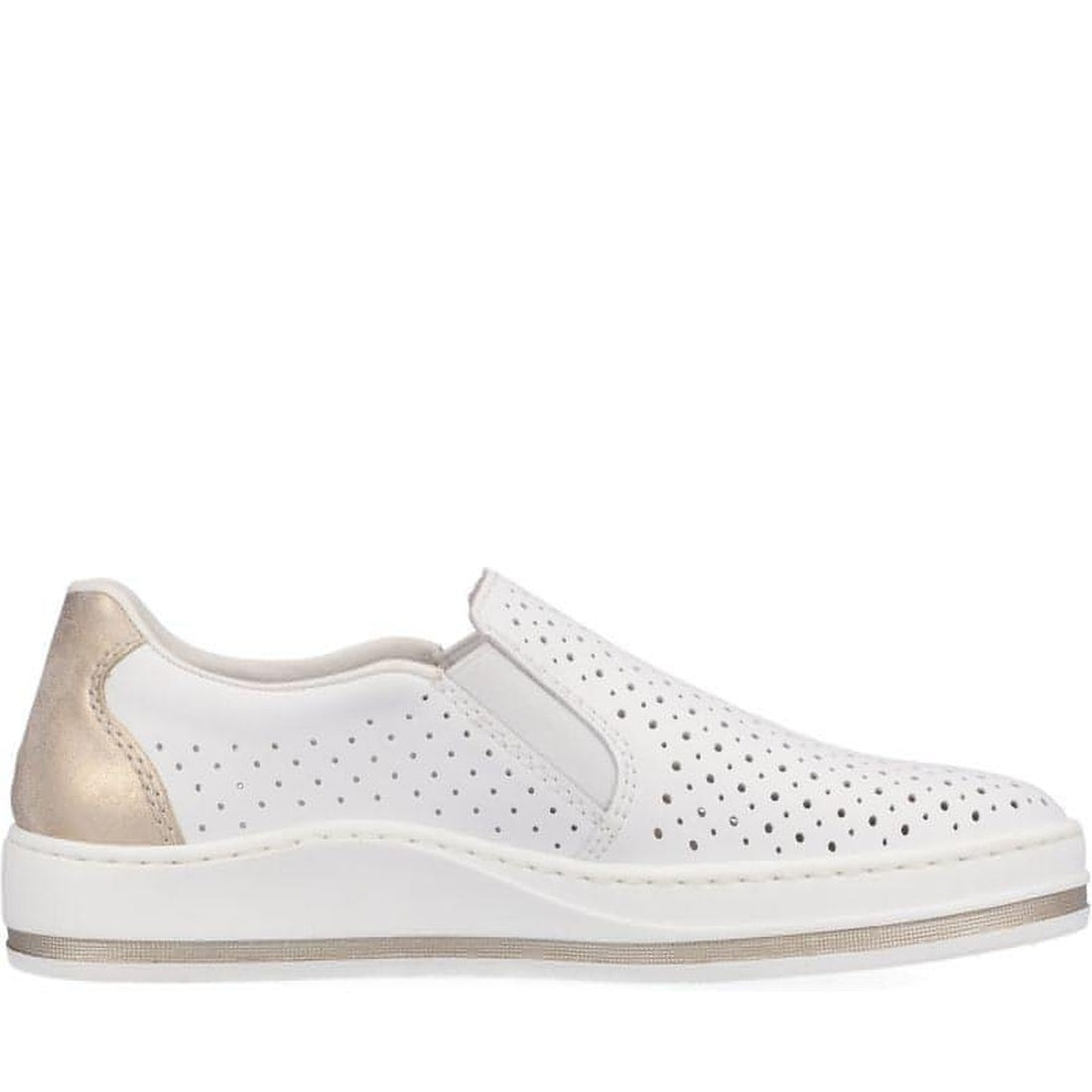 Rieker womens white casual closed sport shoe | Vilbury London