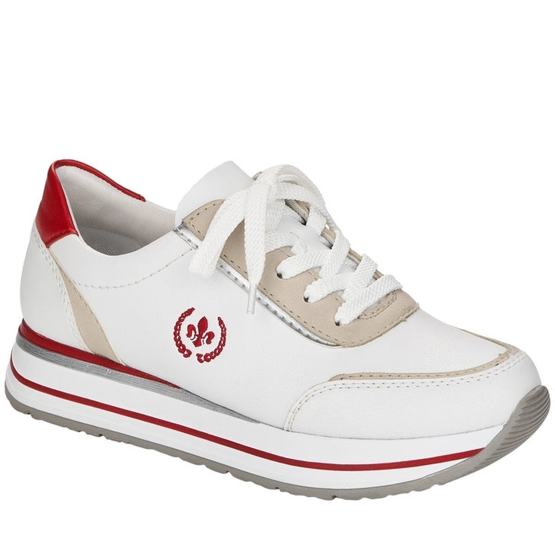 Rieker Womens weiss casual closed shoes | Vilbury London