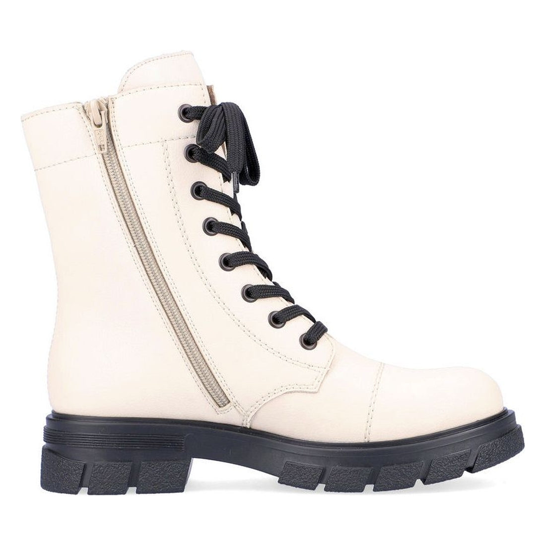 Rieker womens beige casual closed booties | Vilbury London