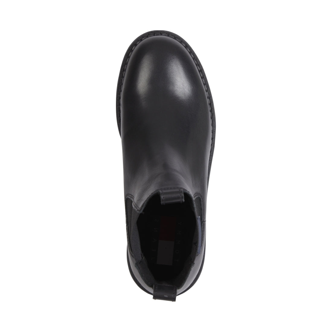 Tommy Jeans mens Black heritage branding chelsea boot | Vilbury London