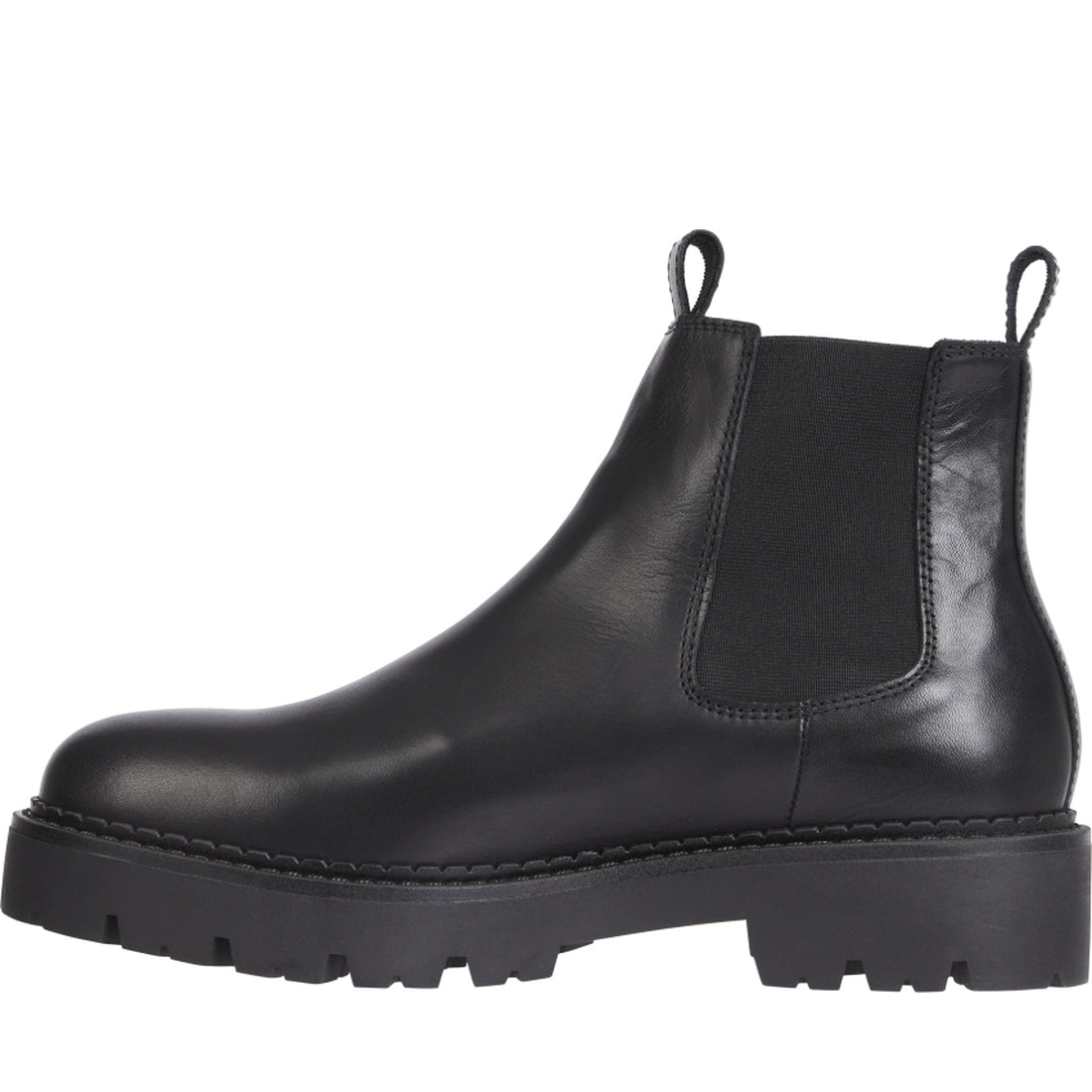 Tommy Jeans mens Black heritage branding chelsea boot | Vilbury London