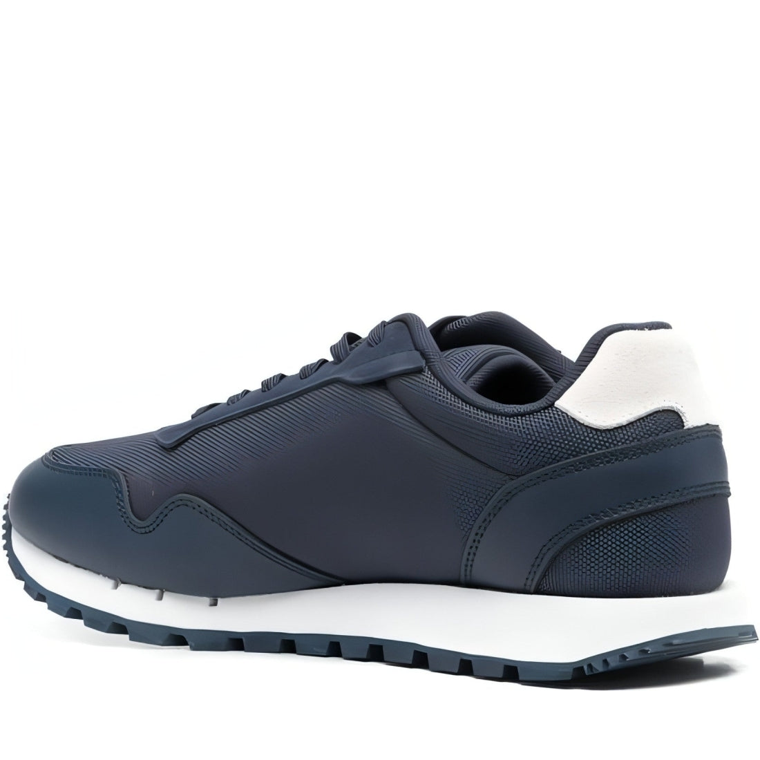 Tommy Jeans mens twilight navy jeans retro ess trainers | Vilbury London