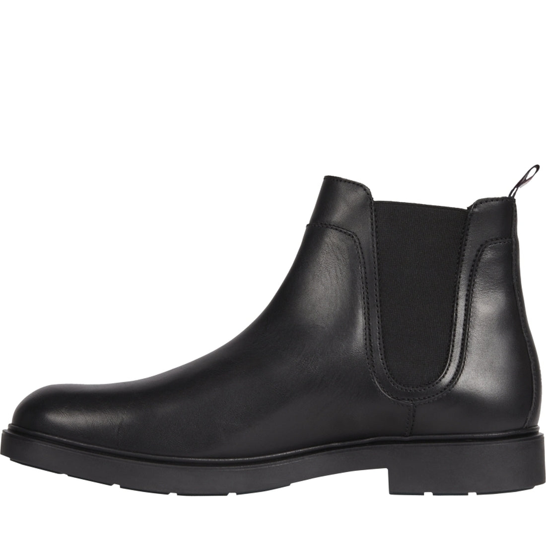 Tommy Hilfiger mens Black rounded chelsea booties | Vilbury London