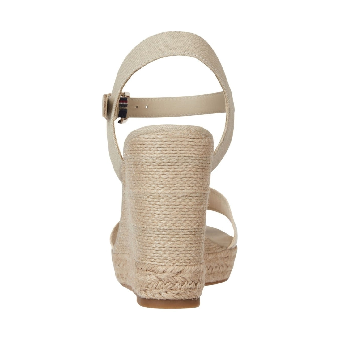 Tommy Hilfiger womens sandalwood seasonal webbing wedge sandals | Vilbury London