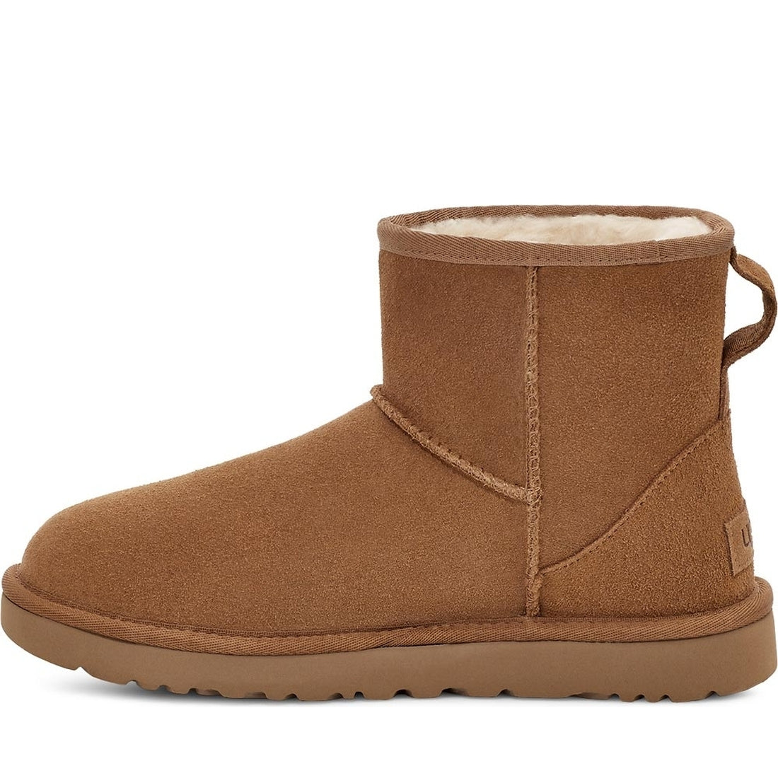 UGG womens Chestnut classic mini side logo booties | Vilbury London