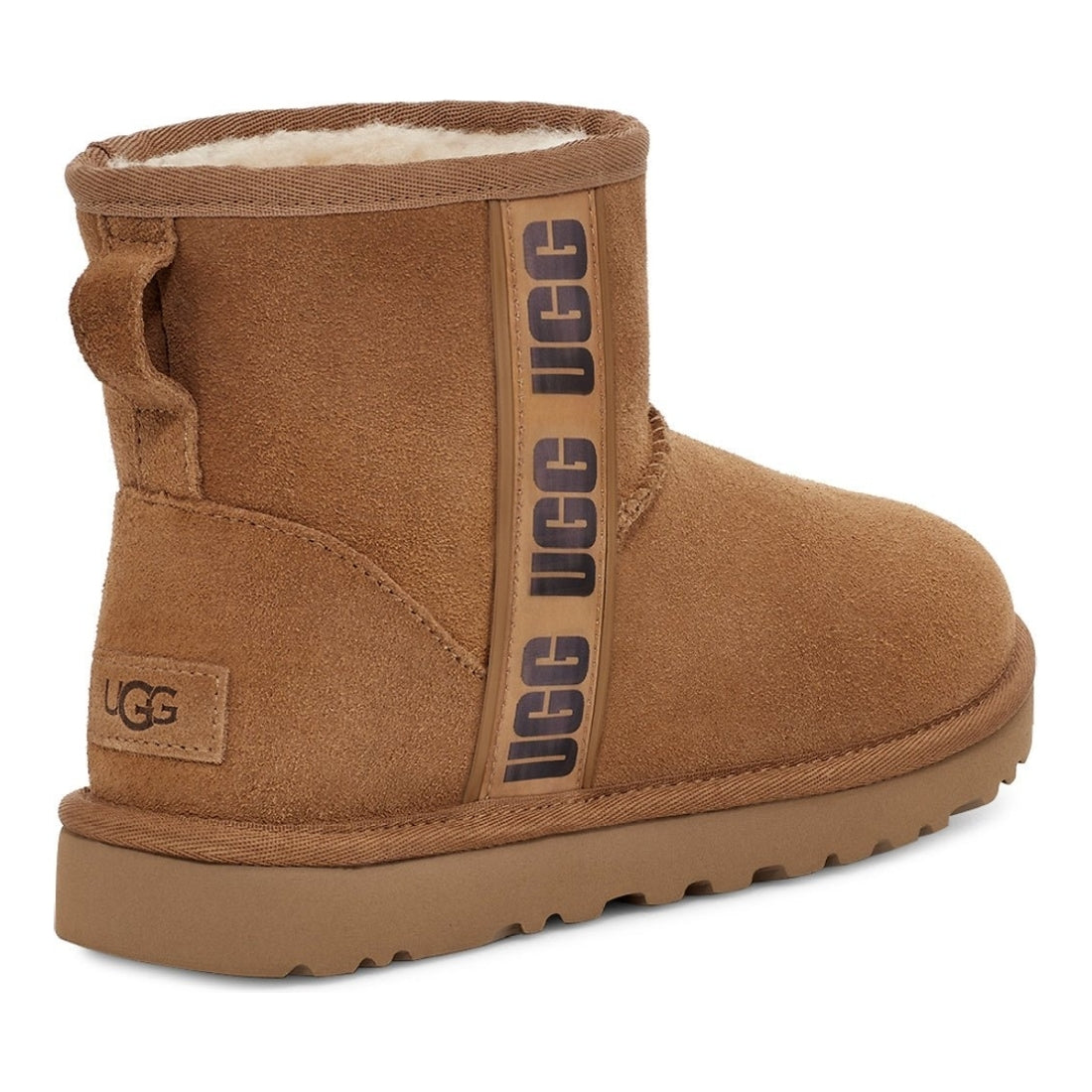 UGG womens Chestnut classic mini side logo booties | Vilbury London