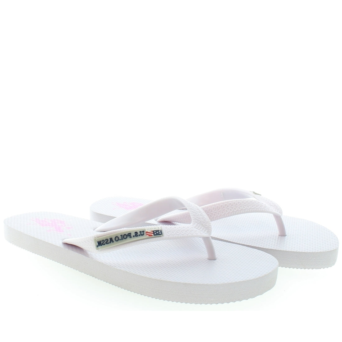 U.S. Polo Assn. Womens Whi vaian flip flops | Vilbury London