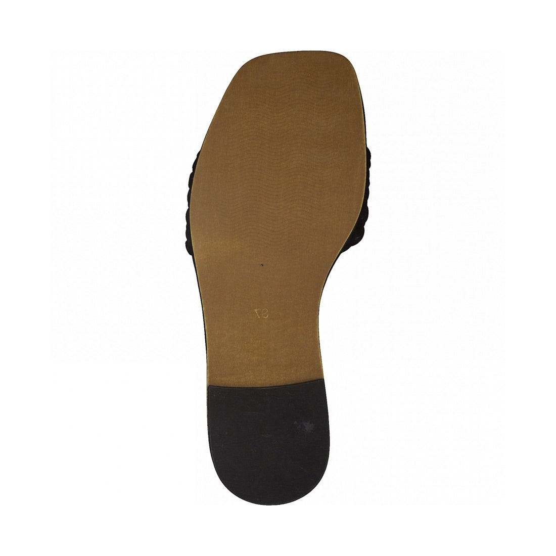 Marco Tozzi Womens black casual open slippers | Vilbury London