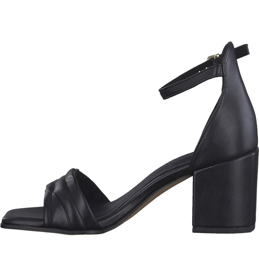 Marco Tozzi womens black elegant part-open sandals | Vilbury London
