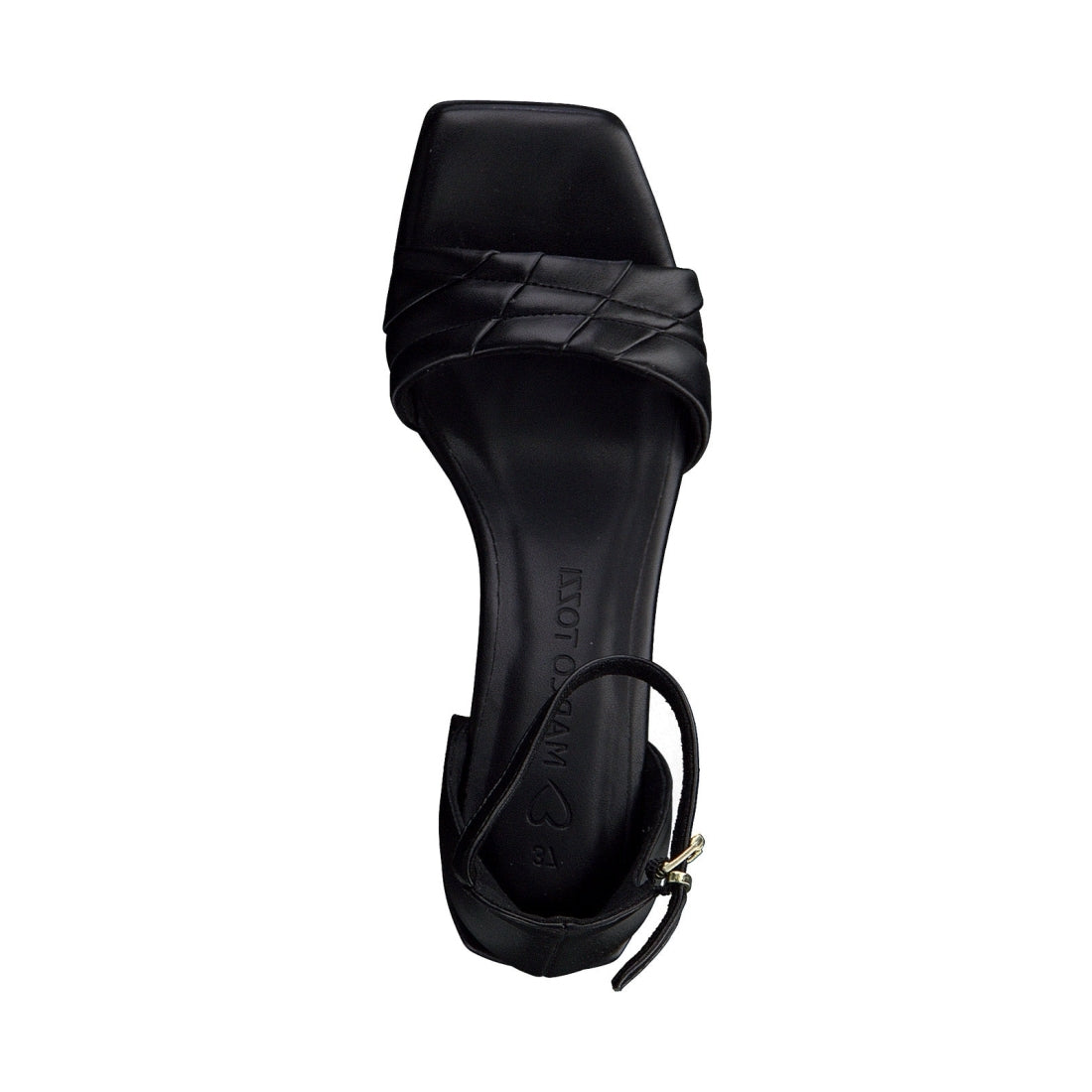 Marco Tozzi womens black elegant part-open sandals | Vilbury London
