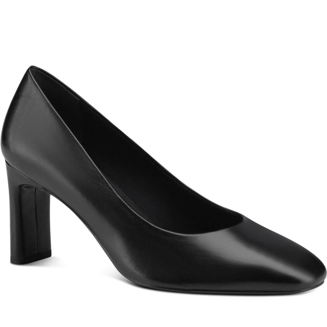 Tamaris womens black leather elegant closed formal | Vilbury London
