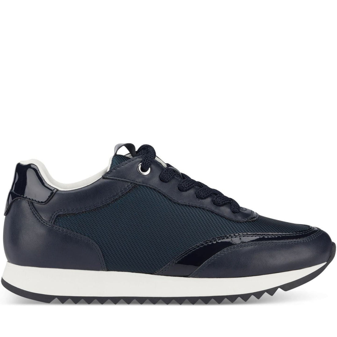 Tamaris womens navy casual closed sport shoe | Vilbury London