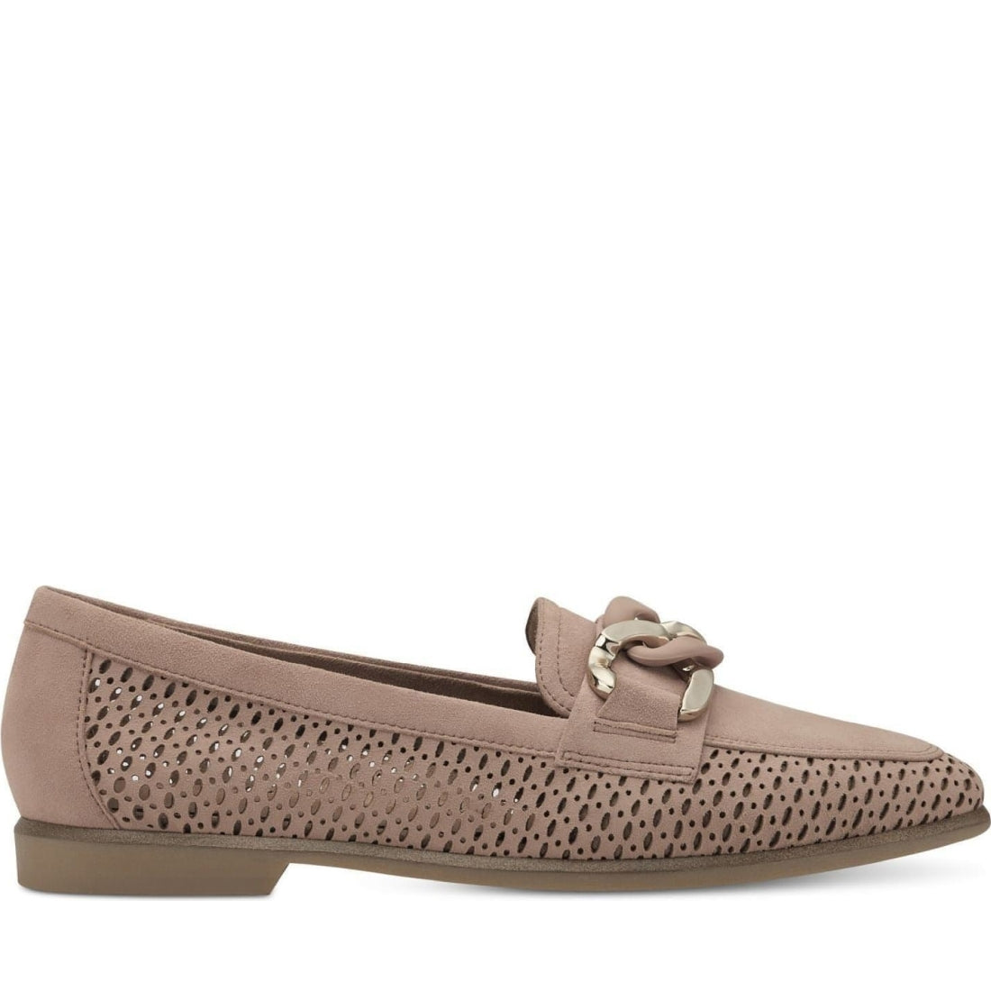 Tamaris womens almond sue str casual closed loafers | Vilbury London