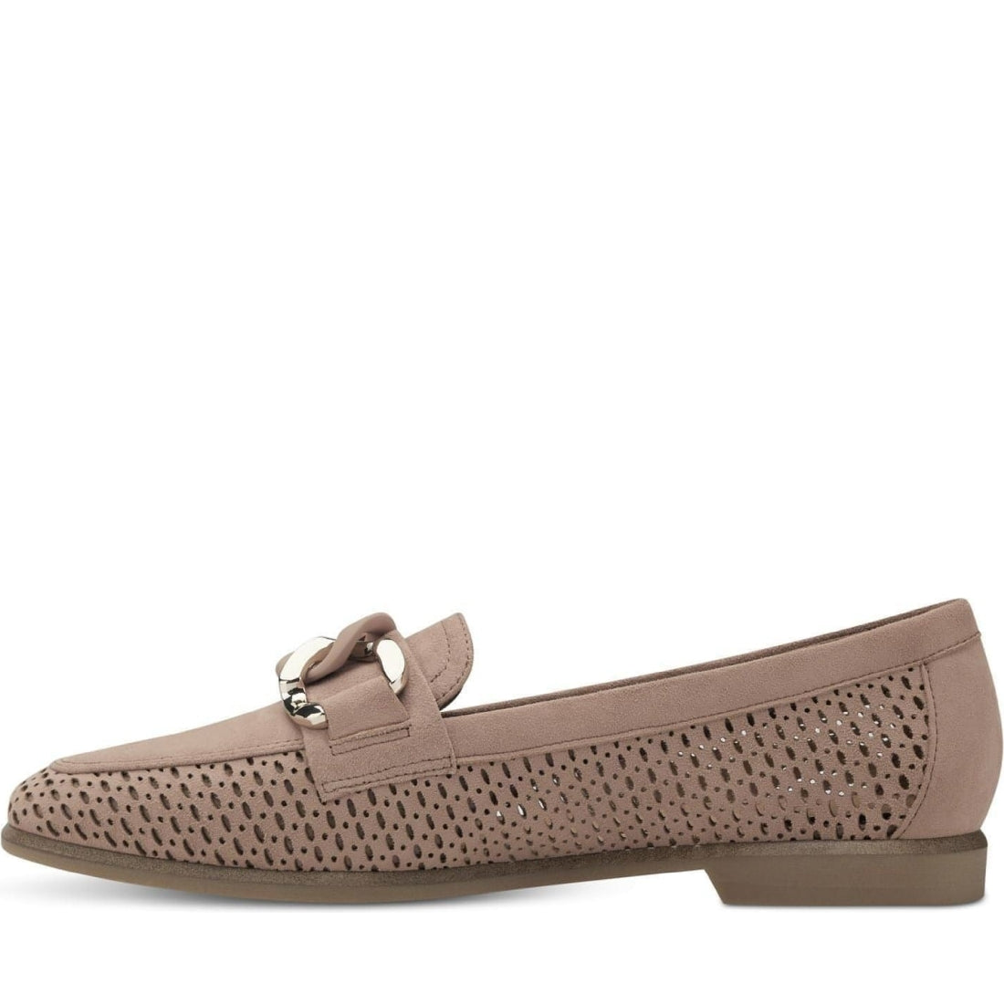 Tamaris womens almond sue str casual closed loafers | Vilbury London