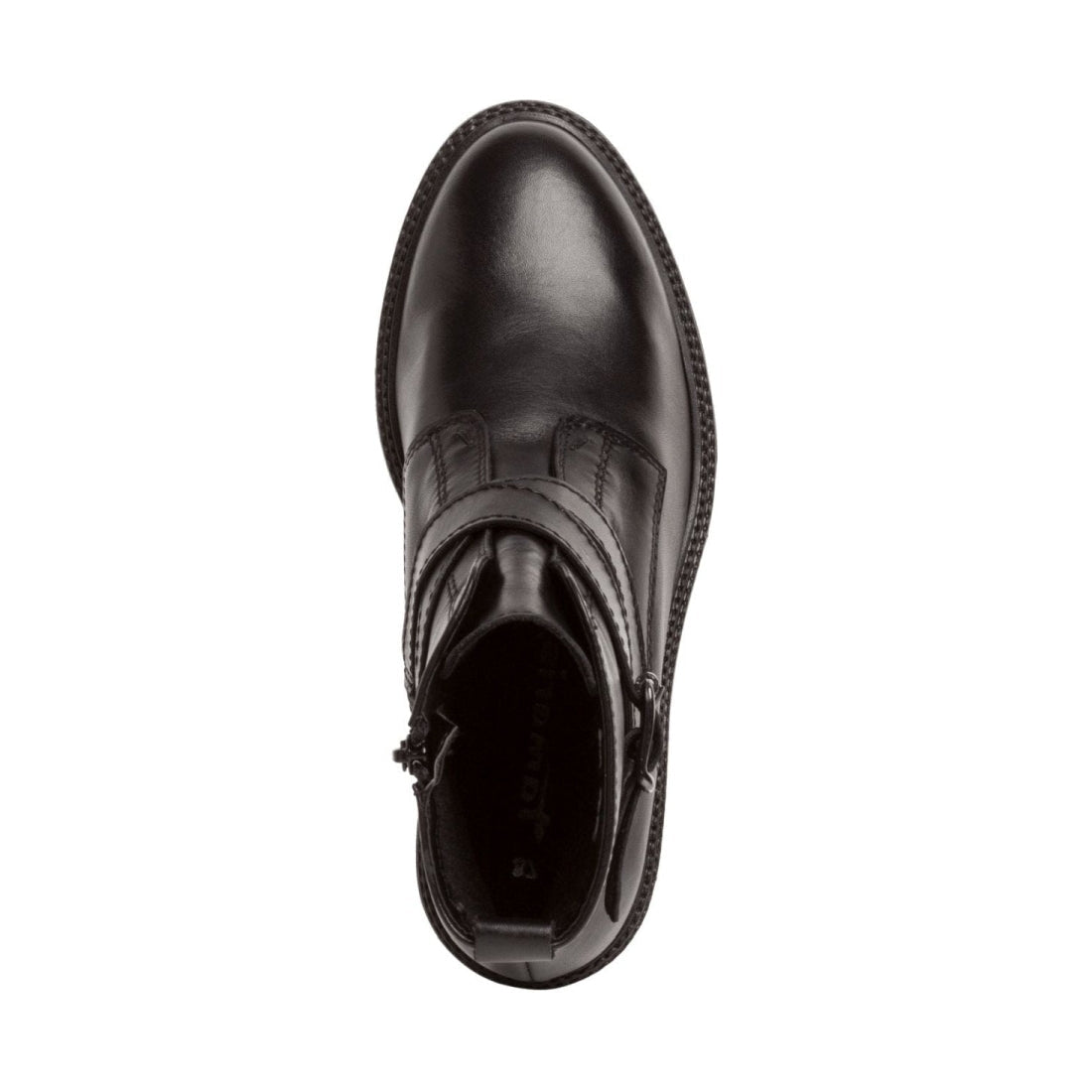 Tamaris womens black casual closed booties | Vilbury London
