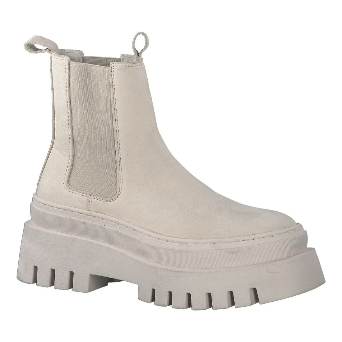 Tamaris womens beige casual closed booties | Vilbury London