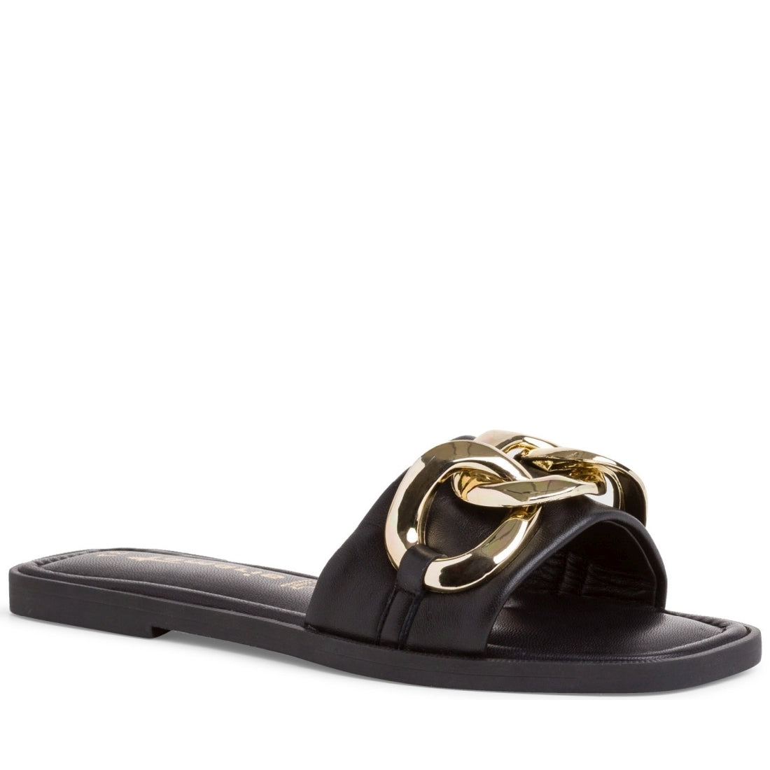 Tamaris Womens black casual open slippers | Vilbury London