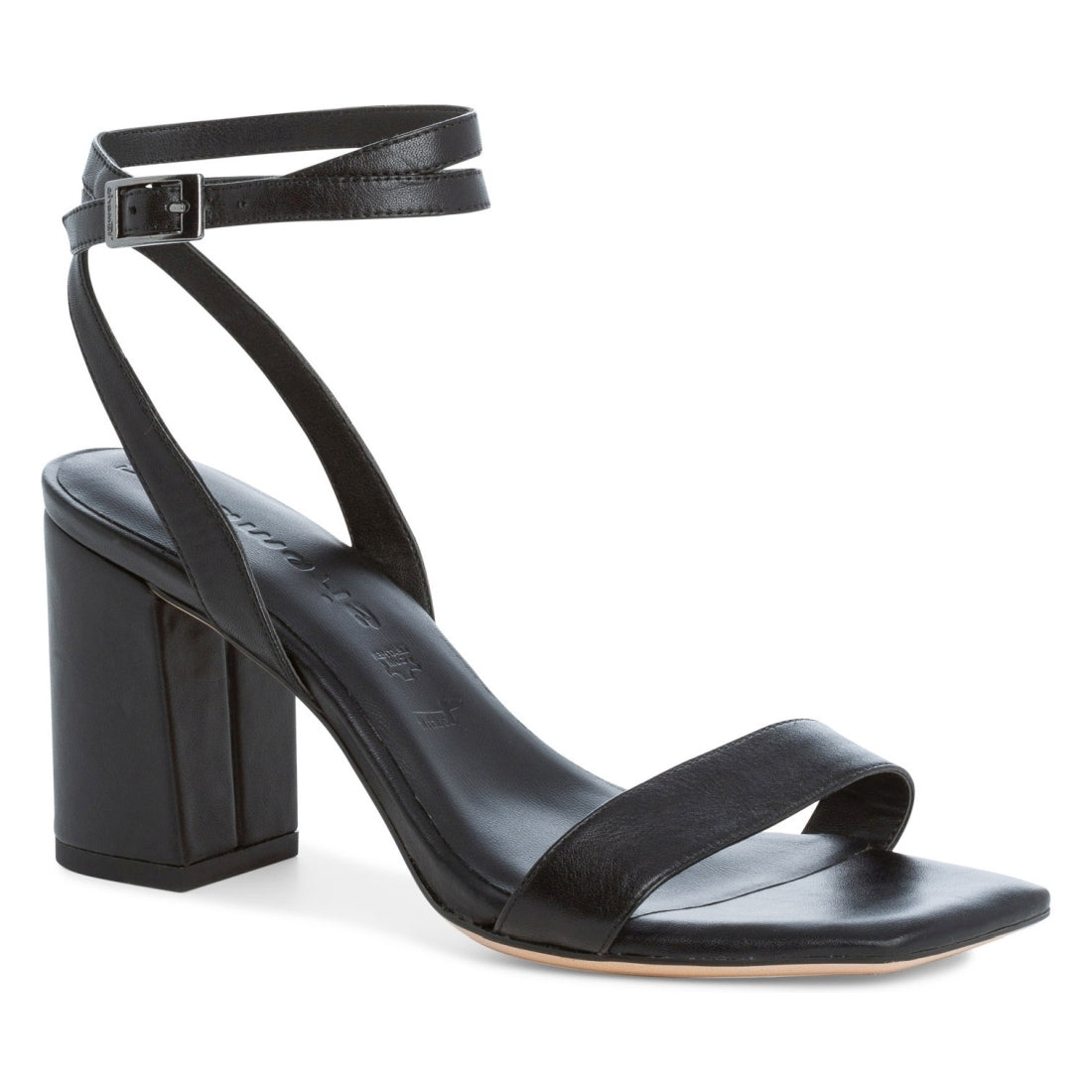 Tamaris Womens black elegant open sandals | Vilbury London