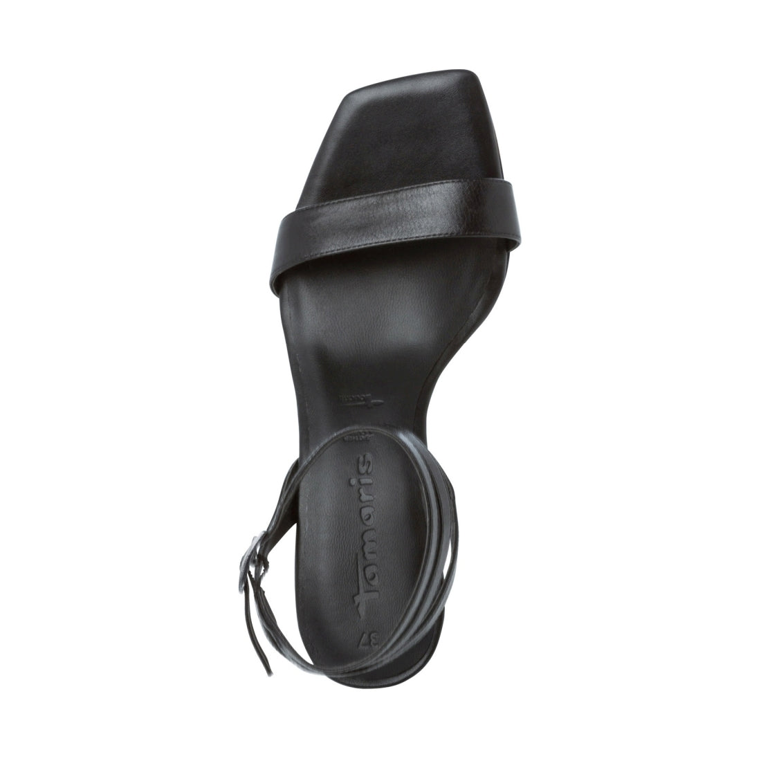 Tamaris Womens black elegant open sandals | Vilbury London