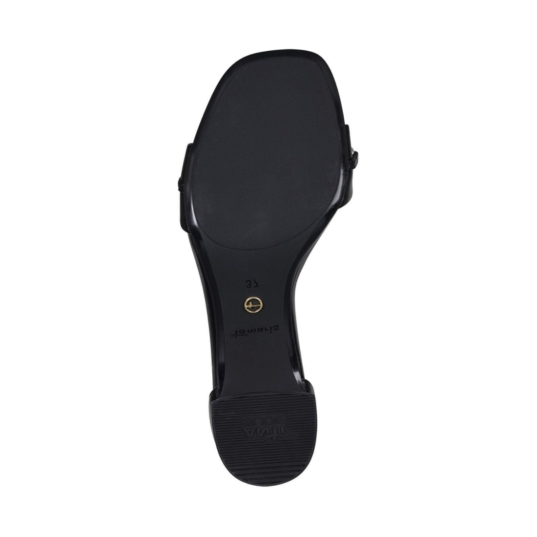 Tamaris womens black elegant open sandals | Vilbury London