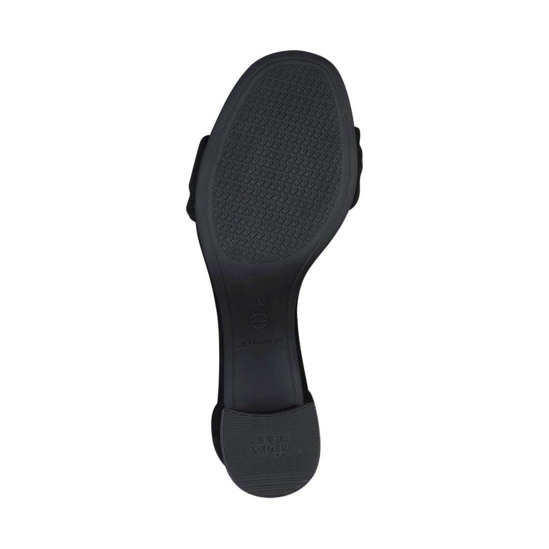 Tamaris womens black elegant open sandals | Vilbury London