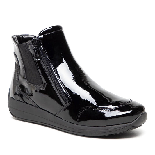 Merano Women's Black Wedge Ankle Boots