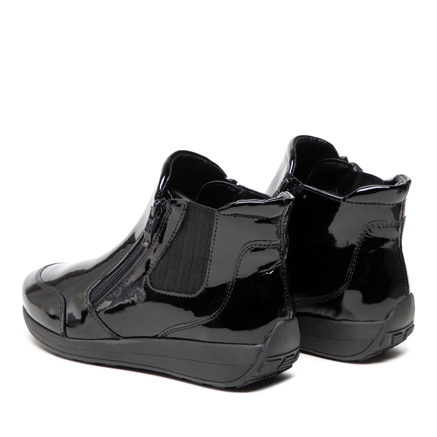 Merano Women's Black Wedge Ankle Boots