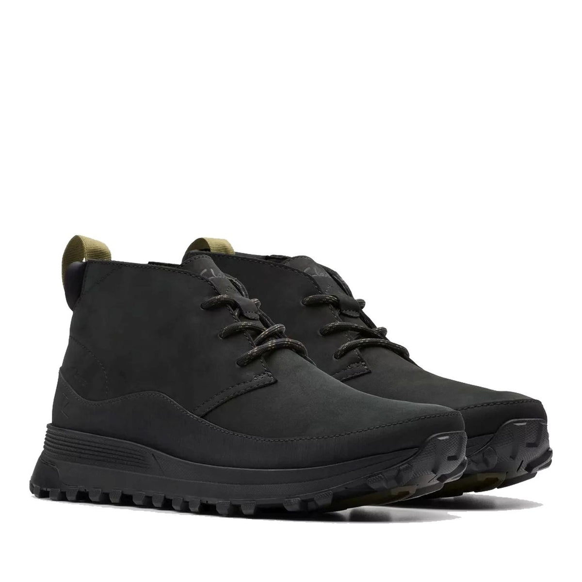 TrekDB Men's Black Wedge Ankle Boots