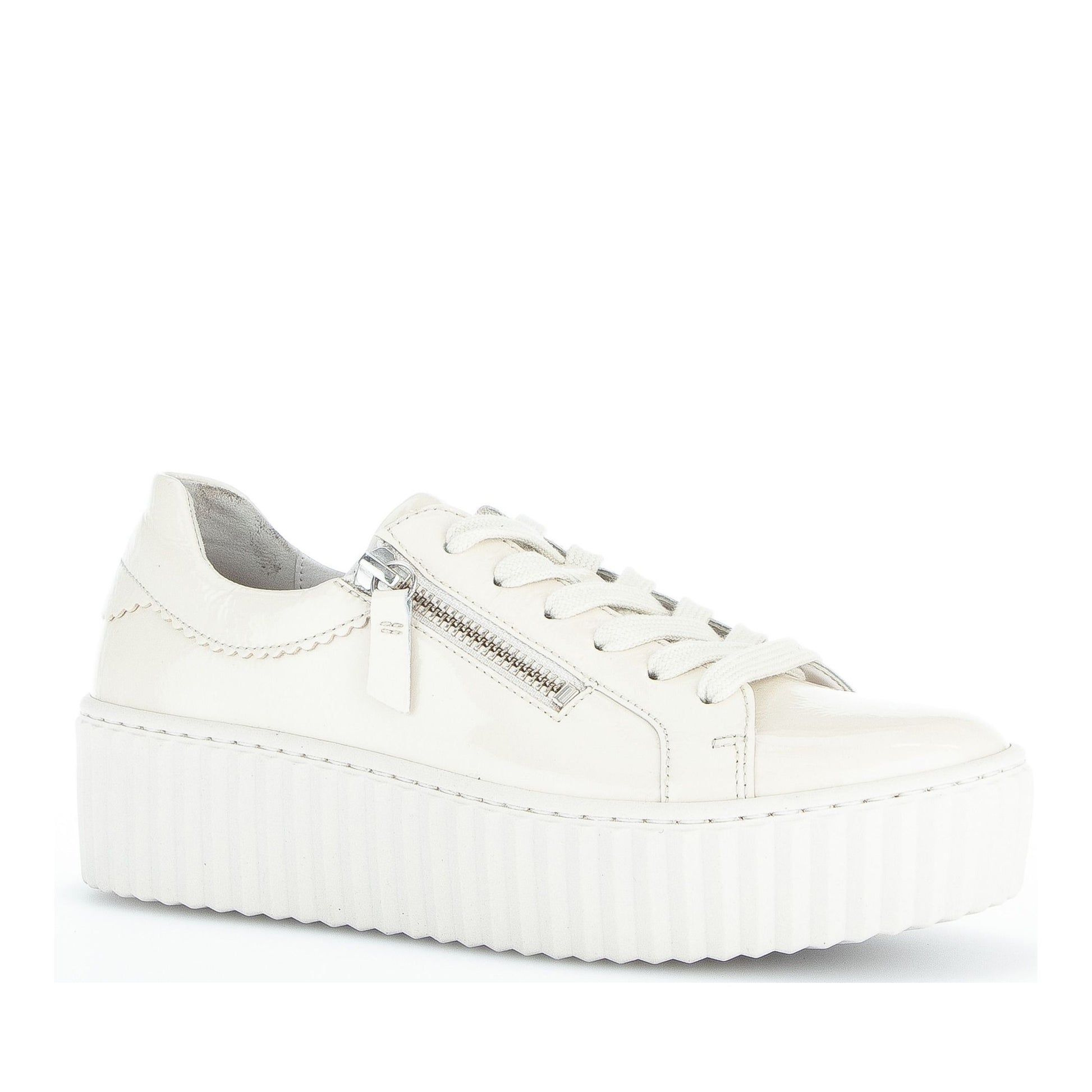 Women's Beige Wedge Athletic Sneakers