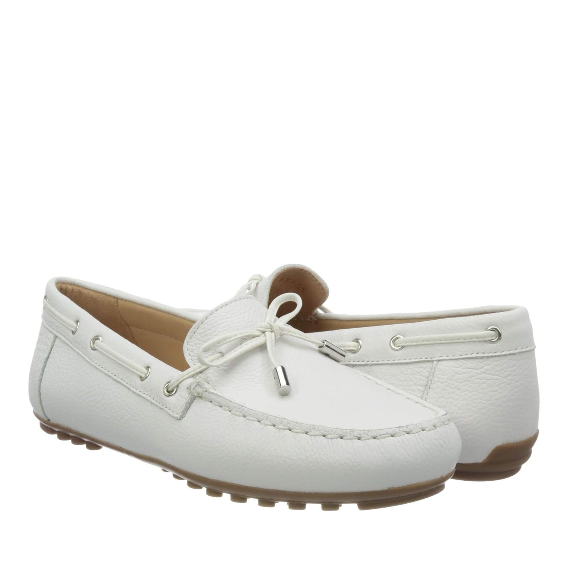 D Leelyan Women's White Moccasins