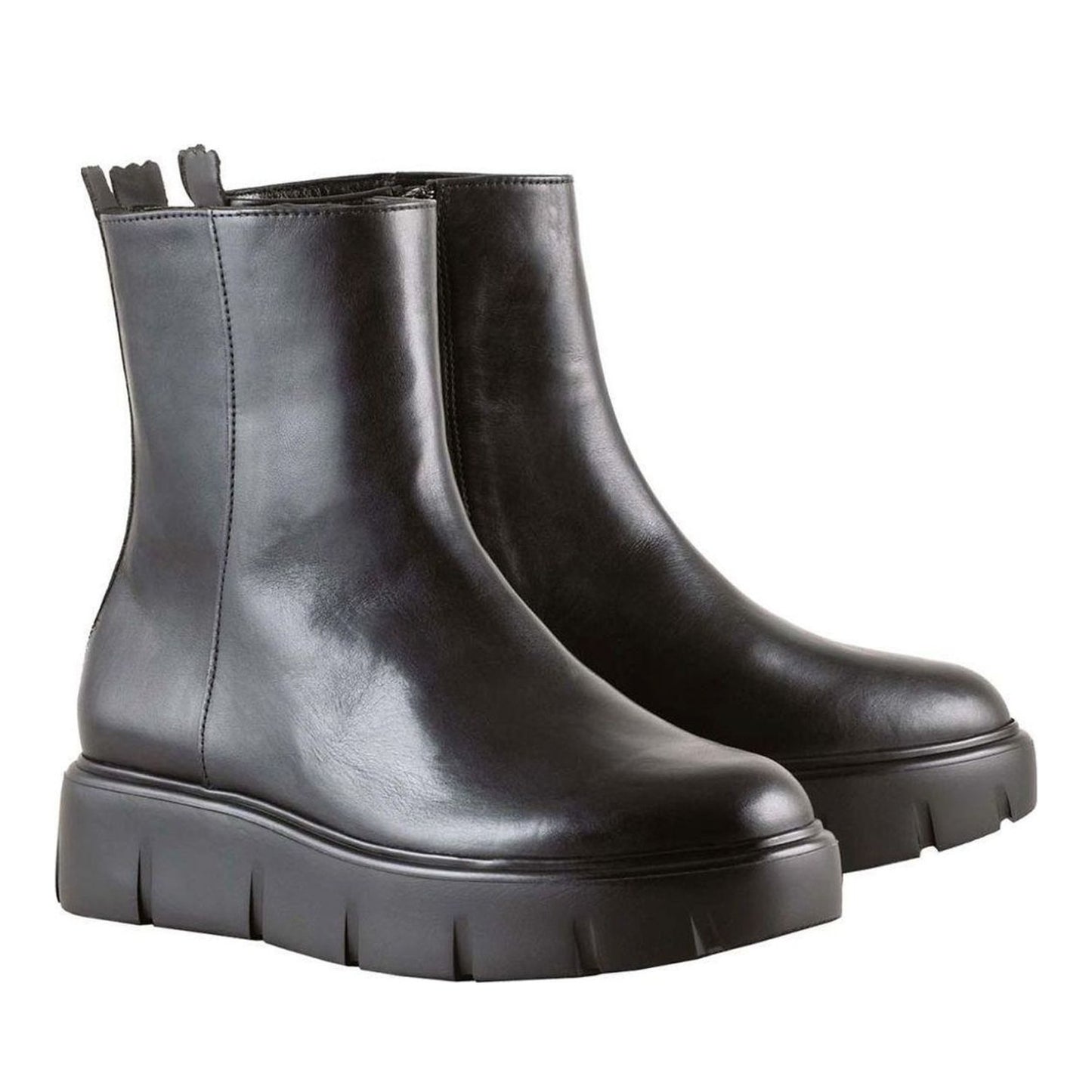 Buster Women's Black Wedge Ankle Boots