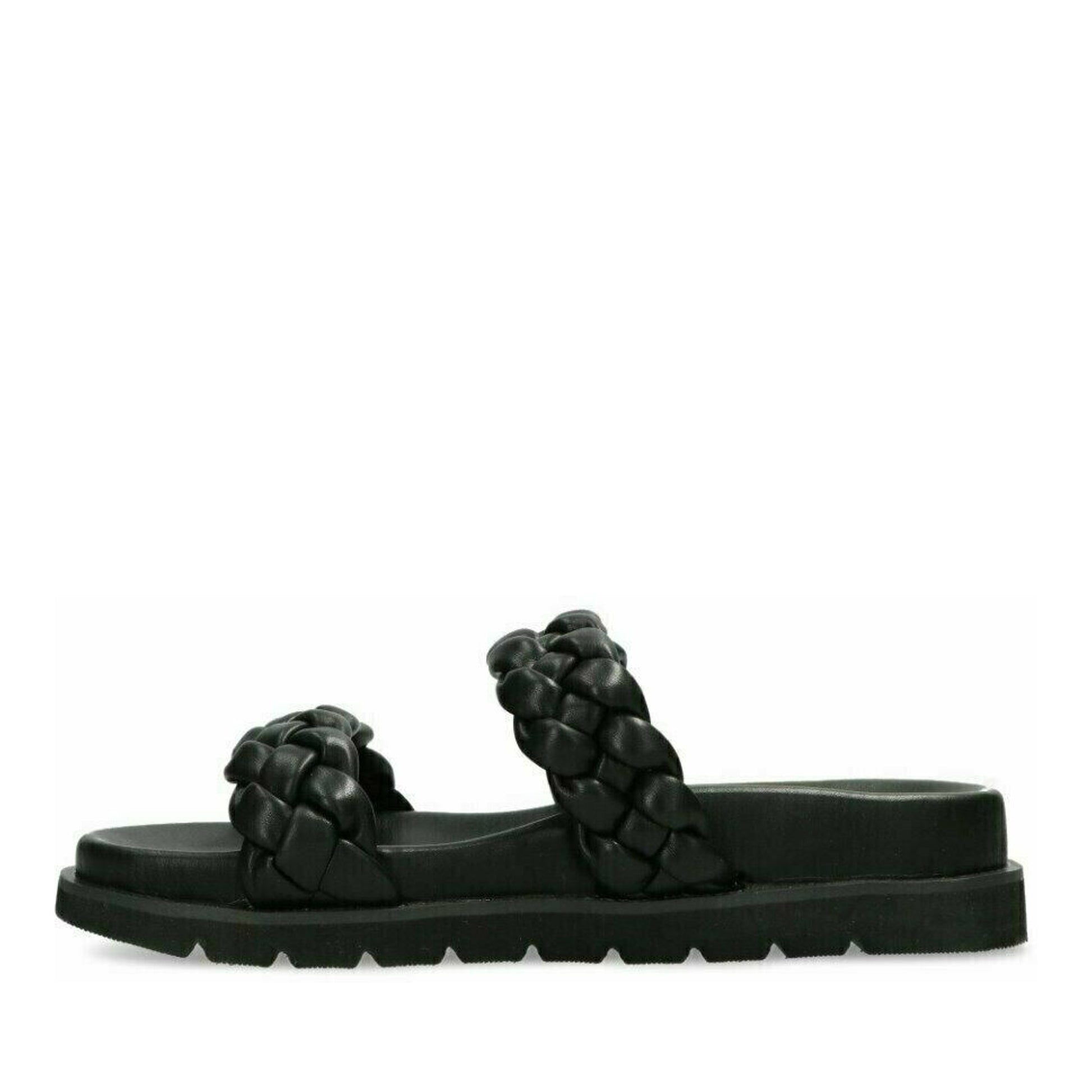 Jaeley Women's Black Wedge Open-Toe Sandals