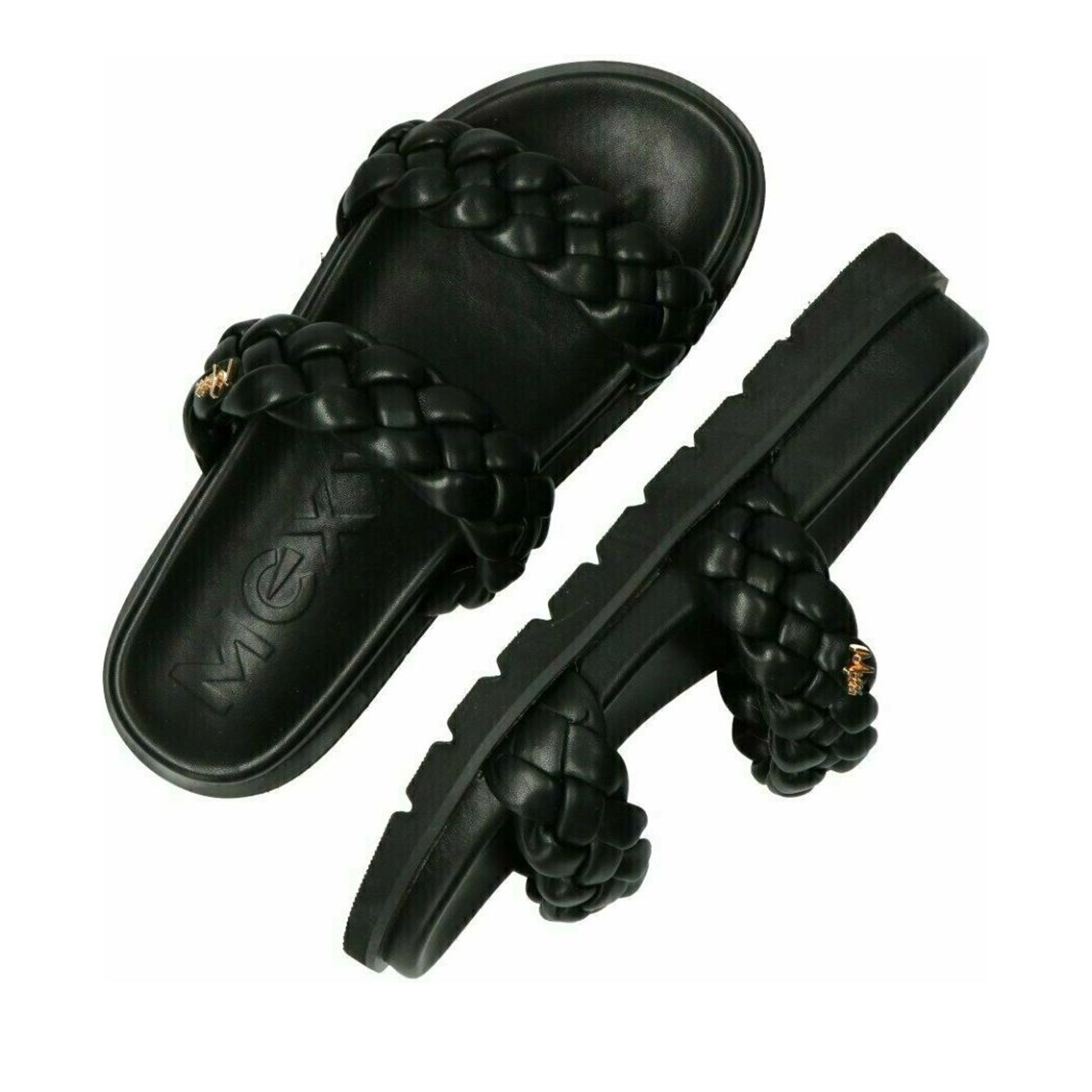 Jaeley Women's Black Wedge Open-Toe Sandals