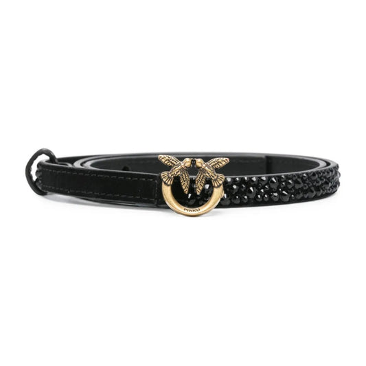 buckle studded leather belt
