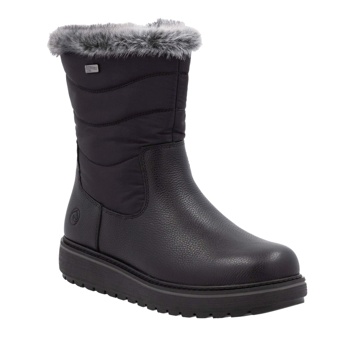 Women's Black Mid-Height Ankle Boots