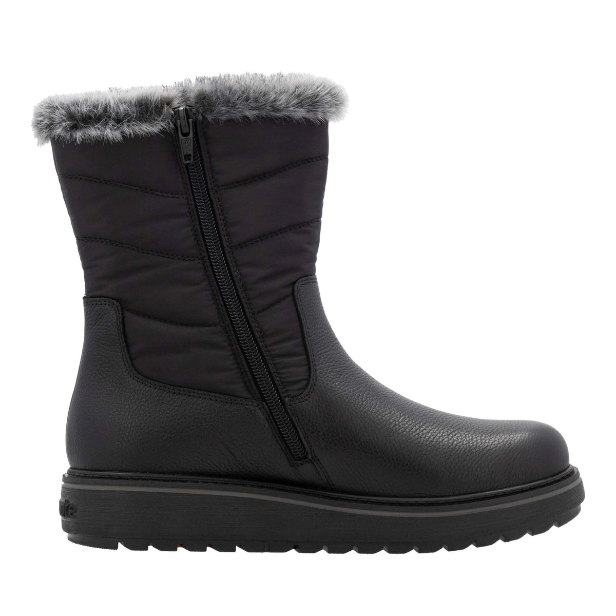 Women's Black Mid-Height Ankle Boots