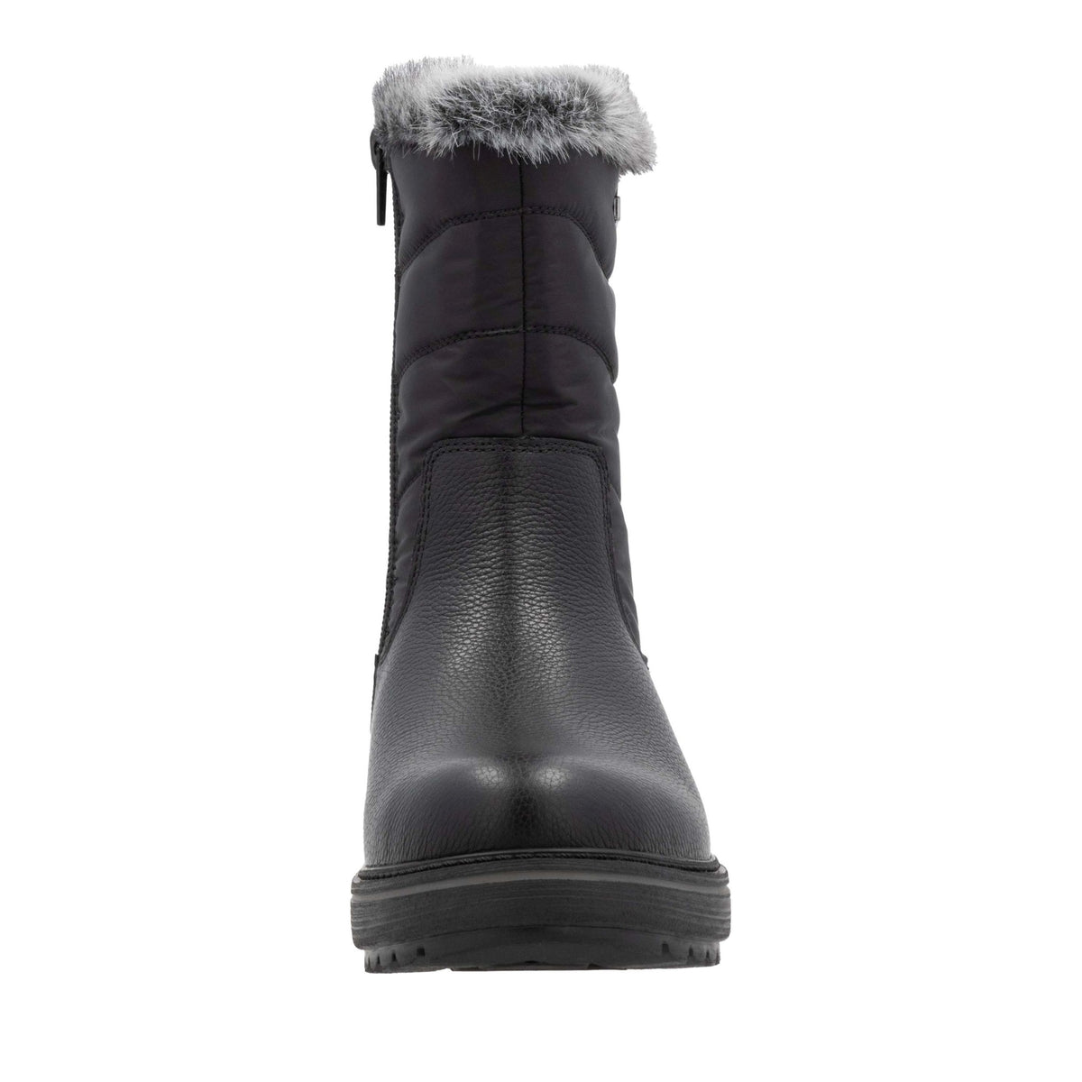 Women's Black Mid-Height Ankle Boots